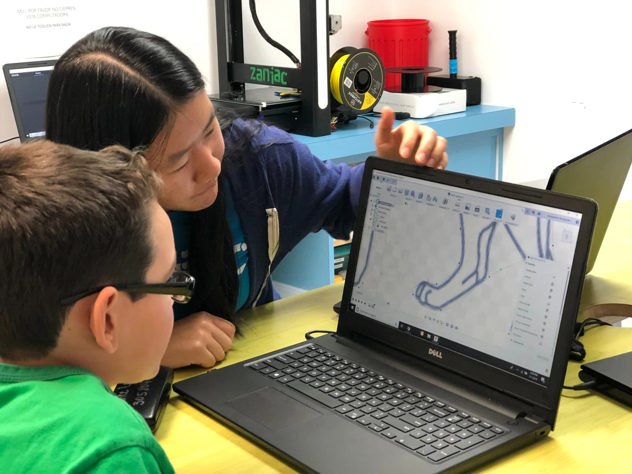 student in hive of thinkrs design class in Miami